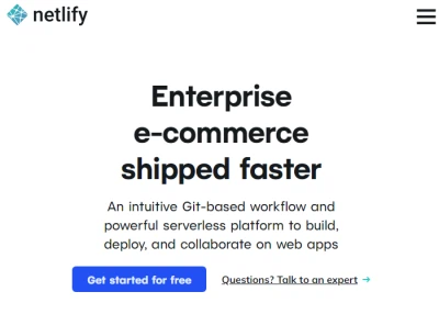 Netlifyトップページ