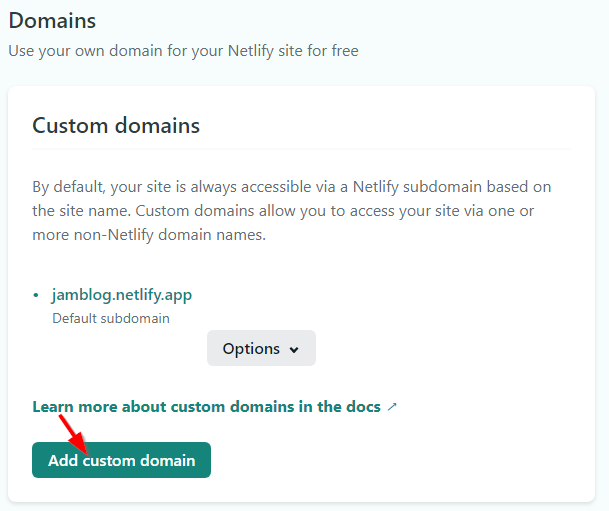 Add custom domain